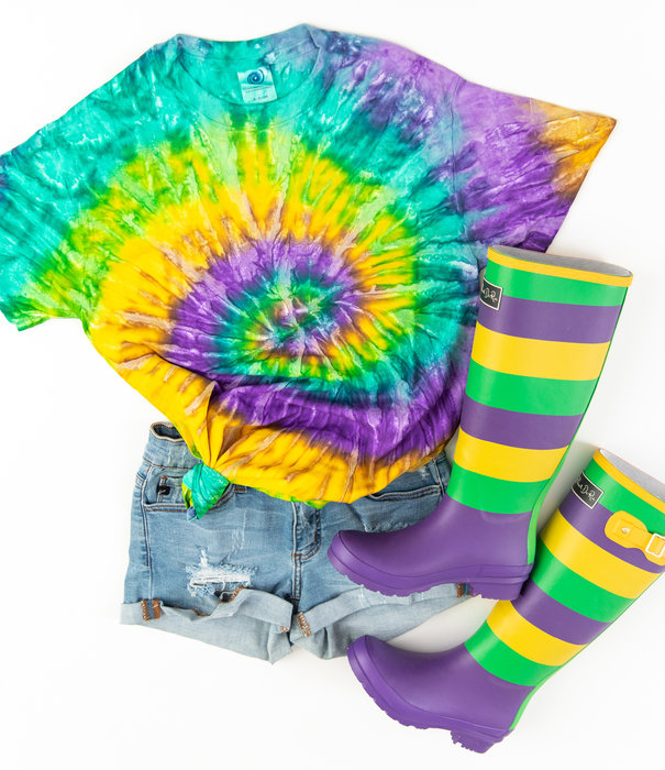 Tie Dye Mardi Gras Tee