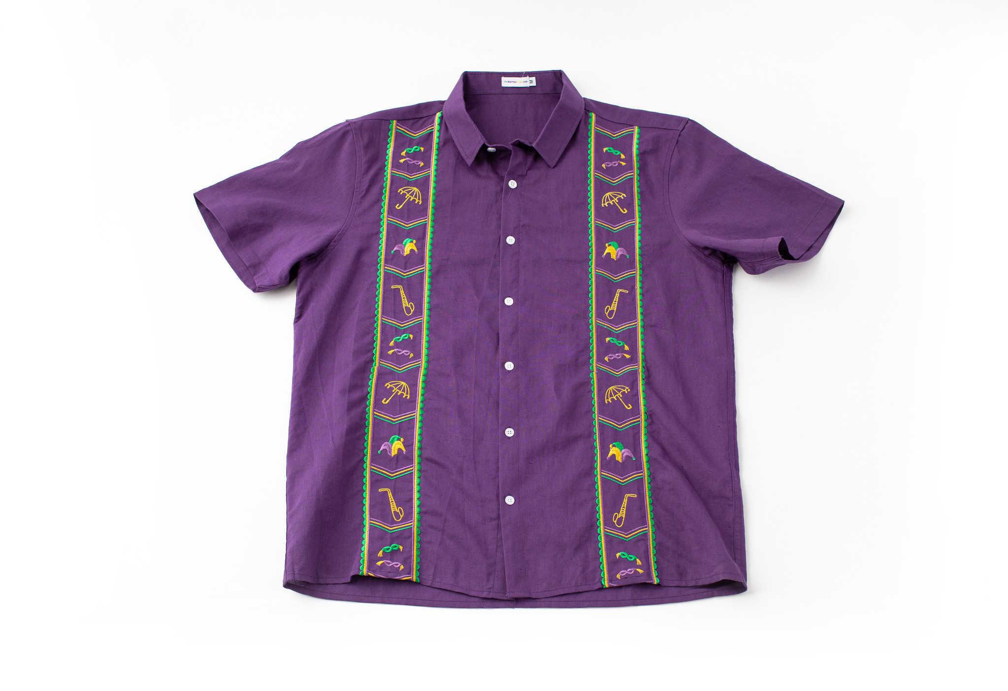 Mardi Gras Icons Linen Button Down Fleurty Girl