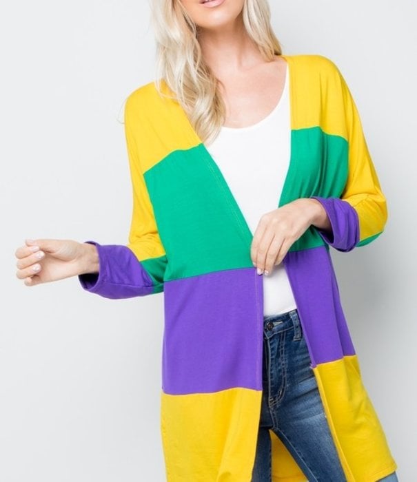 Mardi Gras Open Cardigan