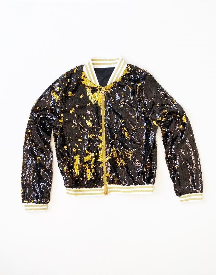 black gold sequin jacket