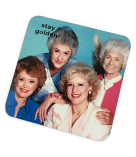 Stay Golden Cork Coaster