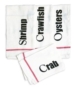 Hand Stamped Towel, Seafoods Collection
