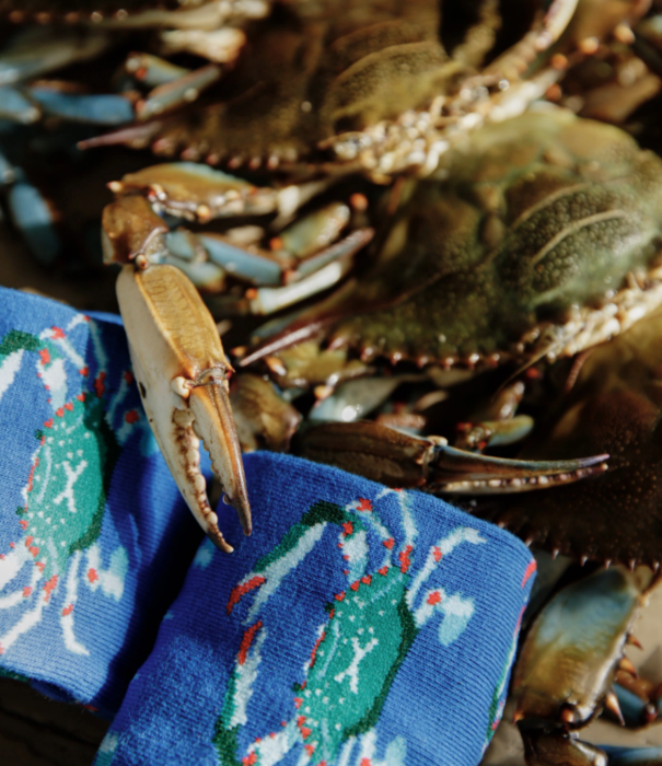 Bonfolk Blue Crab Socks