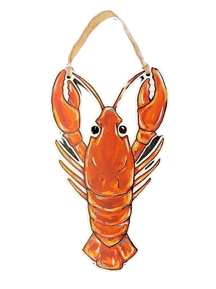 Crawfish Mardi Gras door hanger