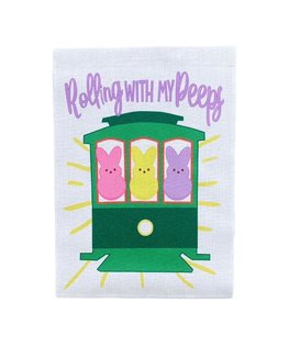 Rolling with my Peeps Garden Flag