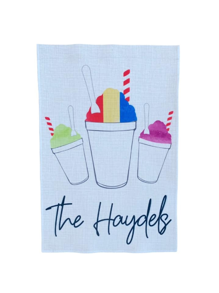 Custom Snoball Garden Flag Fleurty Girl