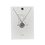 Stamped Initial Necklace, Silver