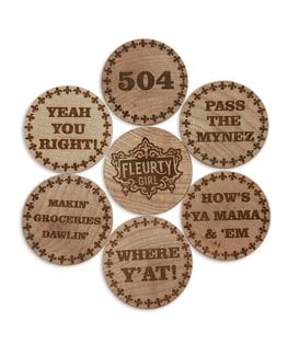 Wooden Nickel Magnet Set