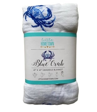 Blue Crab Swaddle Blanket
