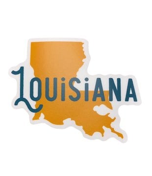 Louisiana State Name Sticker