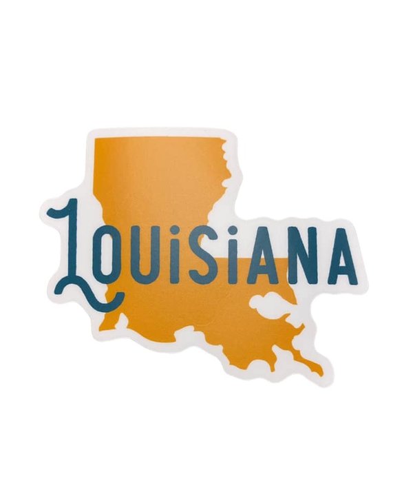 Louisiana State Name Sticker
