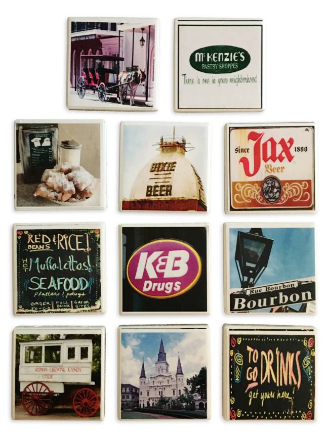 New Orleans Picture Tile Magnet Fleurty New Orleans Picture Tile Magnet