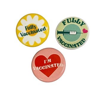 Fleurty Girl Exclusive Vaccinated Button