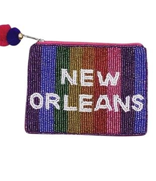 New Orleans Pride Beaded Pouch