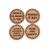 NOLA Cork Coasters, Set of 4