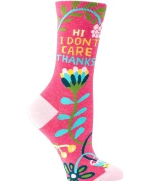 Hi I Don't Care Crew Socks