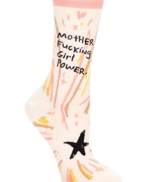 Blue Q Girl Power Crew Socks