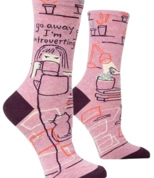 Go Away Introverting Socks