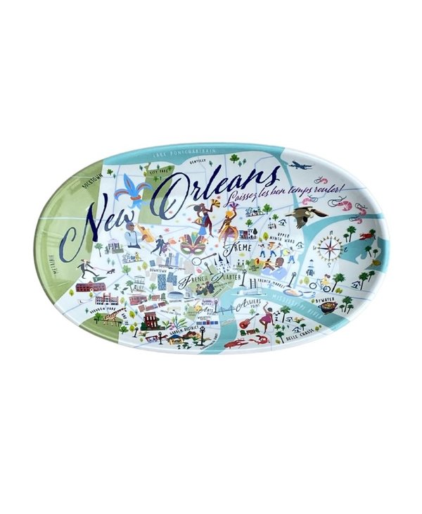 New Orleans Map Trinket Tray