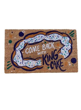 Come Back With King Cake Door Mat