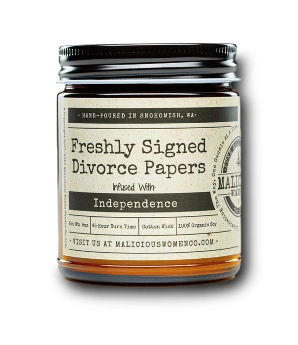 Divorce Papers Candle