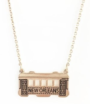 New Orleans Streetcar Necklace in Gold