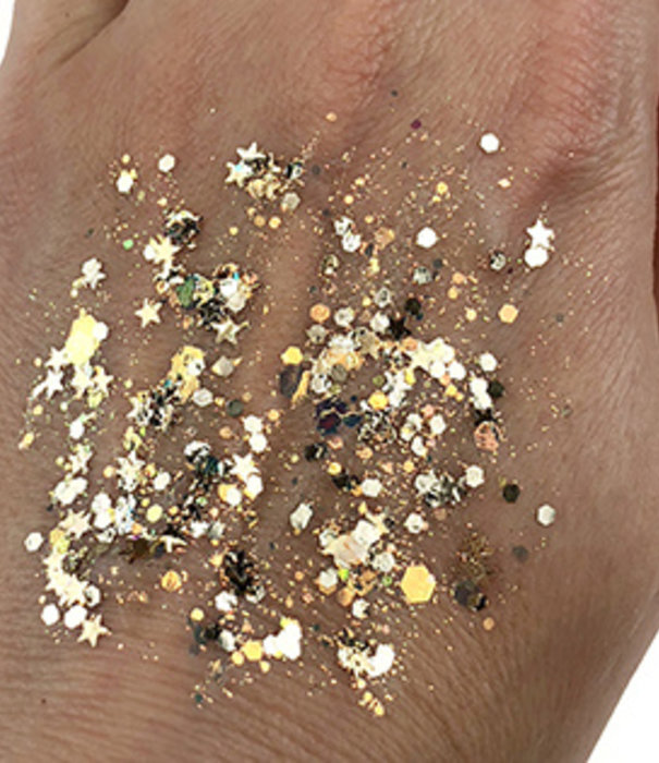 MIDAS TOUCH GOLD Hemp Leaf Glitter Shapes / 5mm High Flash 