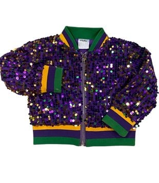 Purple, Green, & Gold Sequin Jacket, Kids