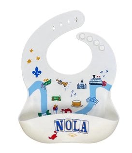 NOLA Map Silicone Bib