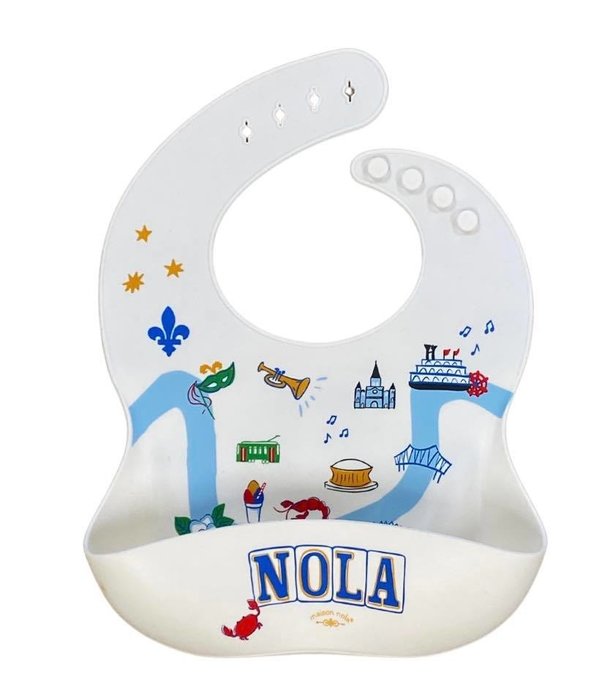 NOLA Map Silicone Bib