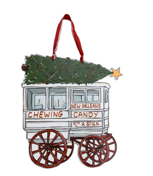 Christmas Candy Cart Door Hanger