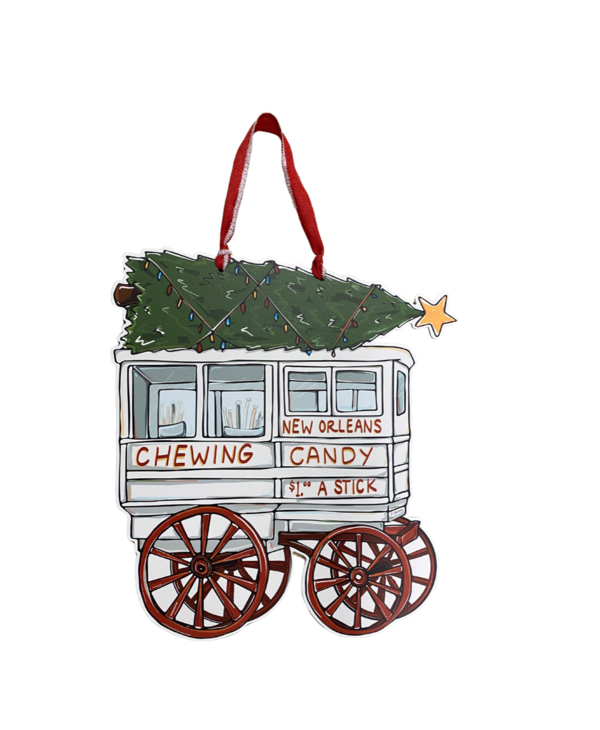 Christmas Candy Cart Door Hanger