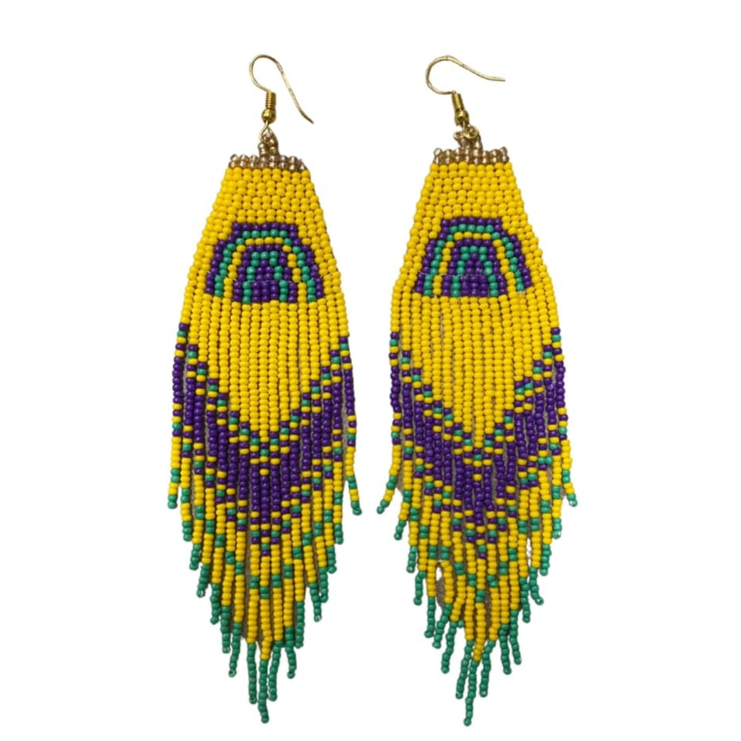 Pastel matt beaded Organic wire beaded earrings – KaznCoAU