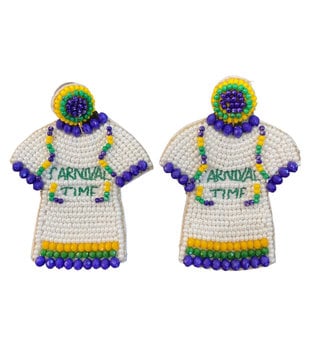 Carnival Time Tee Beaded Earrings