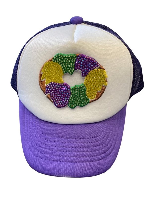 Purple King Cake Trucker Hat, Kids