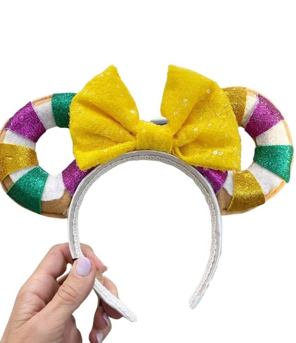 King Cake Mouse Ears Headband