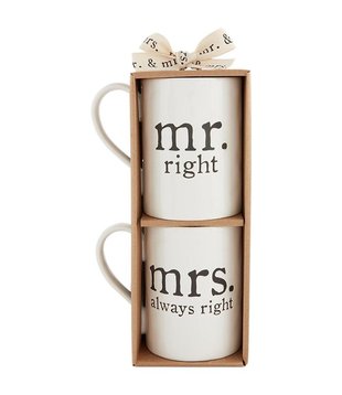 Mr and Mrs Right Mug Set