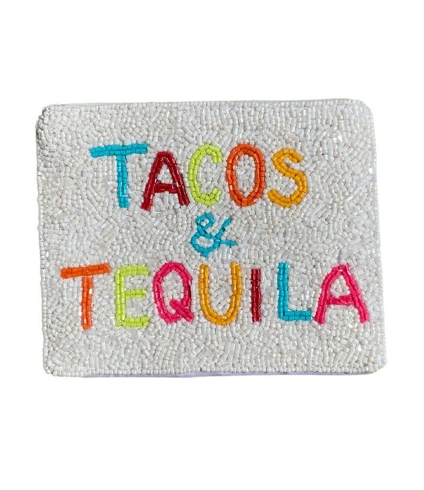 Tacos & Tequila Beaded Pouch