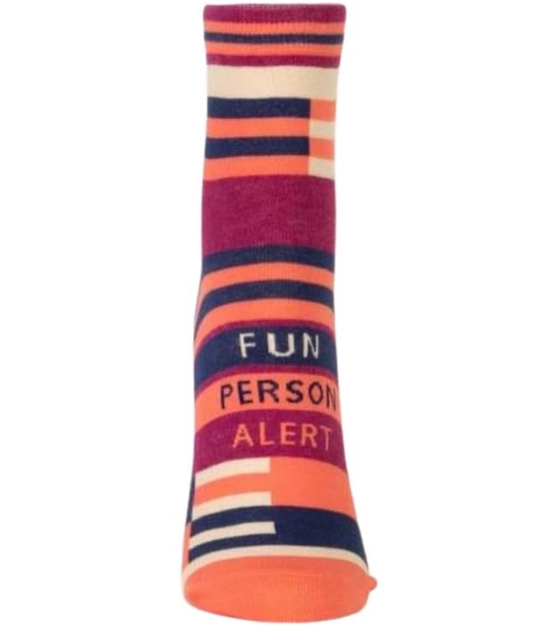 Blue Q Fun Person Alert Ankle Socks