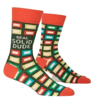 Real Solid Dude Socks, Mens