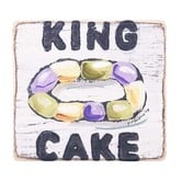 King Cake Wood Sign