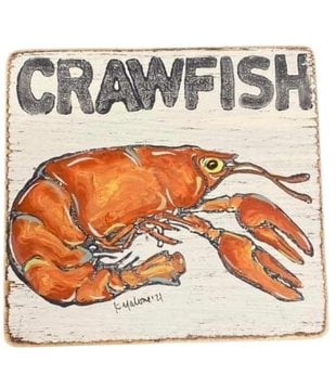 Crawfish Wood Sign