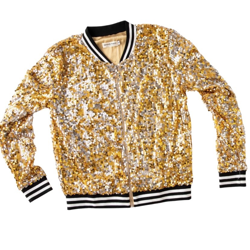 Gold Sequin Jacket - Fleurty Girl