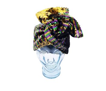 Mardi Gras Magic Sequin Turban