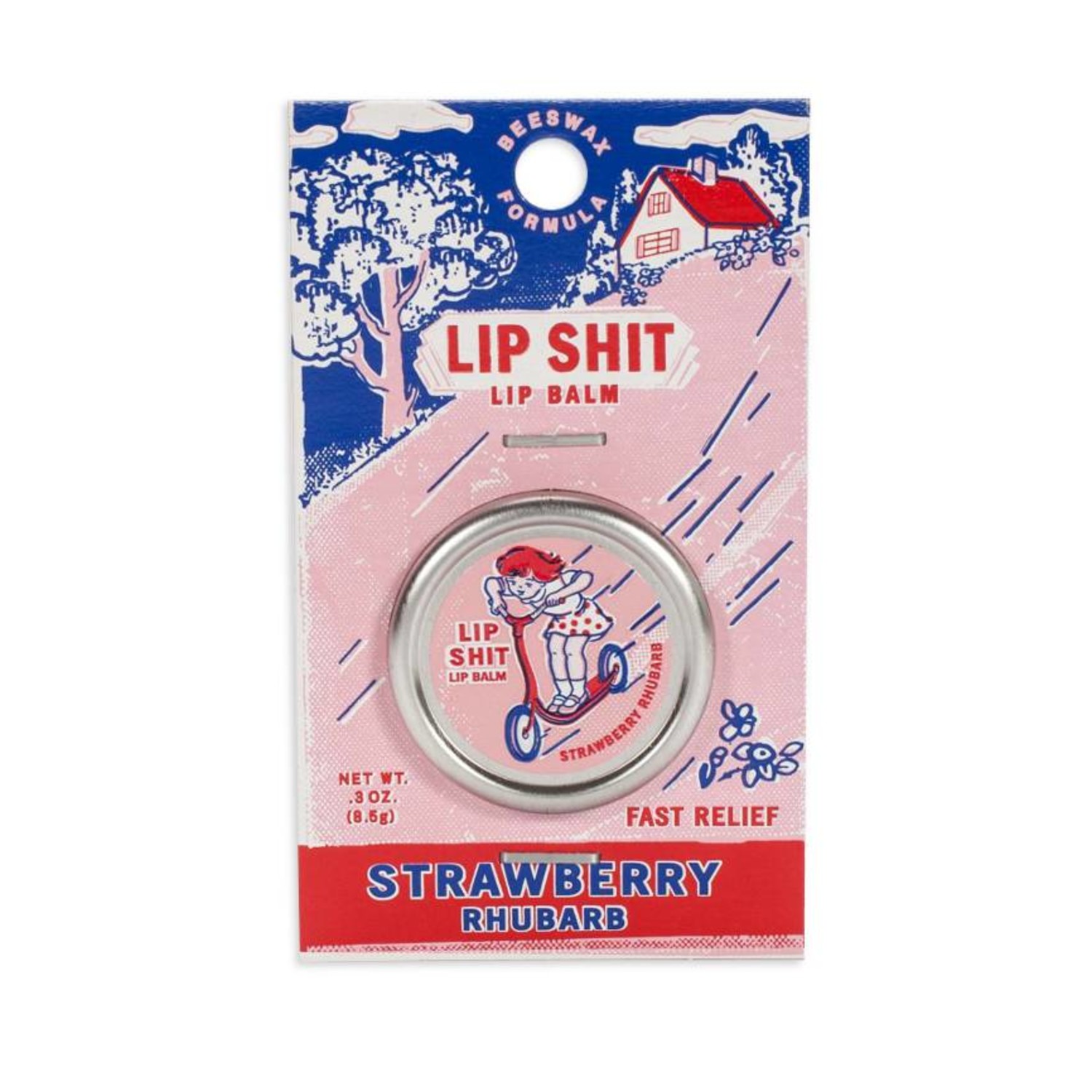 Blue Q Lip Shit Strawberry Rhubarb Lip Balm – Simple Tidings & Kitchen