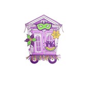 Mardi Gras House Float Sticker