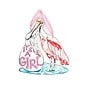 It's  Girl Spoonbill Door Hanger