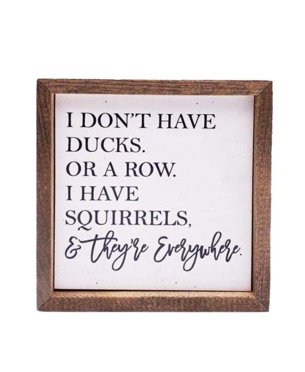 I Don't Have Ducks Sign