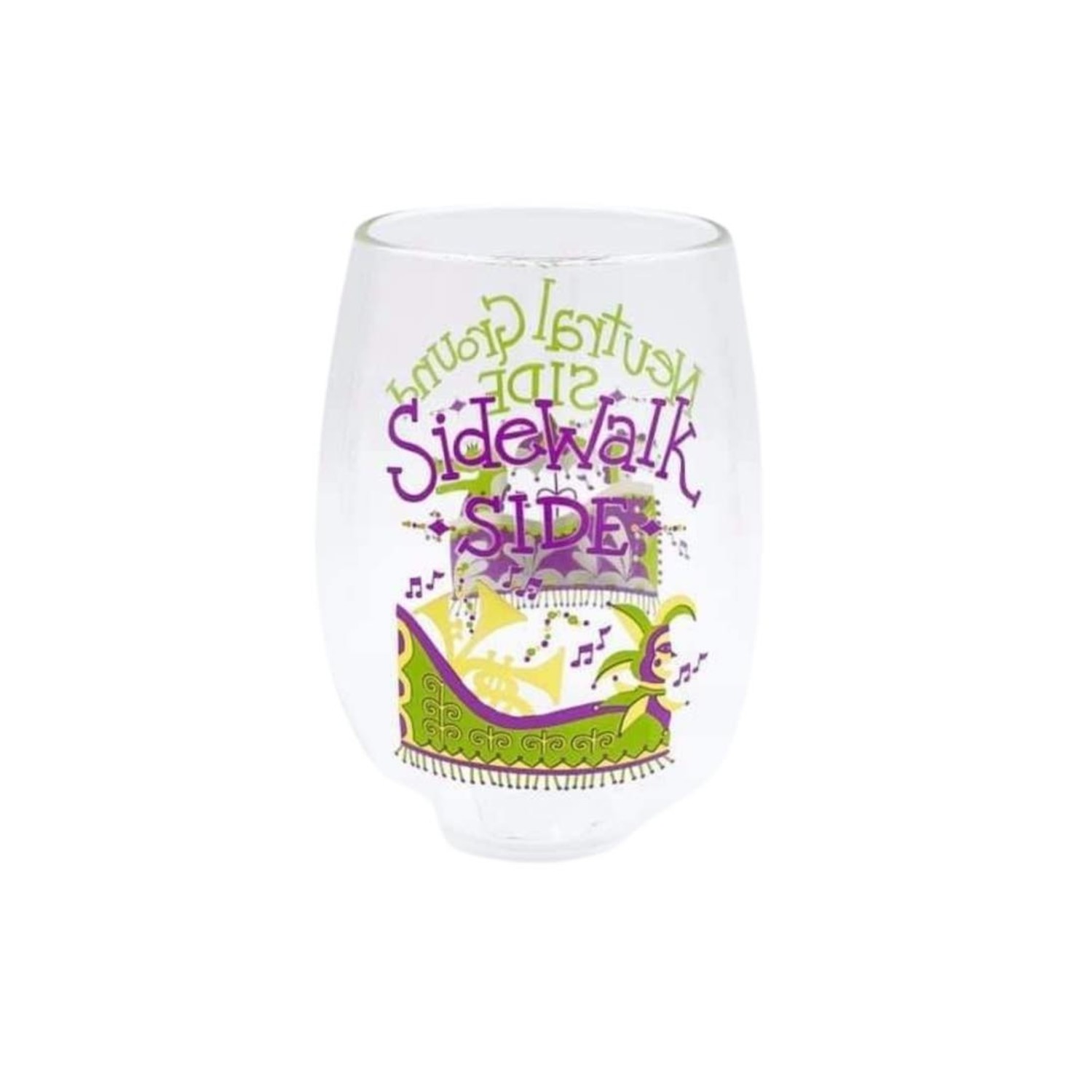 Sidewalk & Neutral Ground Side Wine Glass