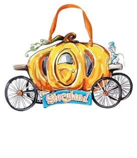 Storyland Pumpkin Carriage Door Hanger